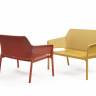 Диван пластиковый Net Bench коралловый 1160х700х860 мм