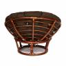 Кресло PAPASAN/ПАПАСАН 23/01 W  /с подушкой/ диаметр подушки 125 см, 115х101х104 см, Pecan (орех), ткань Коричневый, 3М7-147