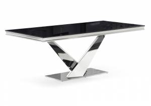 Стол стеклянный Levon 200x100x75 black Стол стеклянный Levon 200x100x75 black