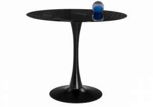 Стол стеклянный Tulip 90 black glass Стол стеклянный Tulip 90 black glass