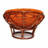 Кресло PAPASAN/ПАПАСАН 23/01 W  /с подушкой/ диаметр подушки 122 см, 115х101х104 см, Pecan (орех), ткань Оранжевый, С 23