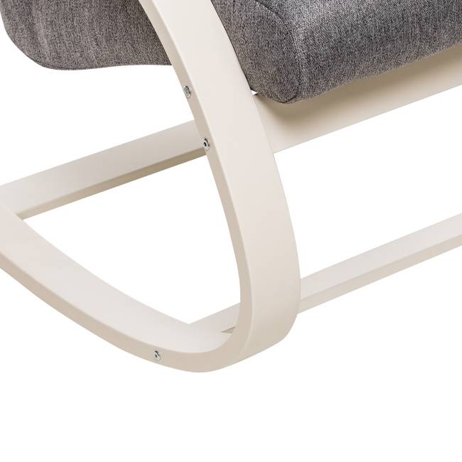 Кресло-качалка Leset Милано Слоновая кость Malmo 90 (серый)