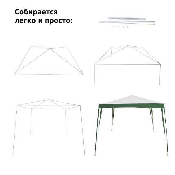 Тент садовый Green Glade 1017 2,4х2,4м/3х3х2,5м полиэстер
