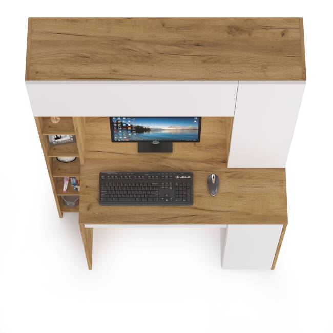 Стол компьютерный Комфорт 12.71 цвет дуб золотой/белый Стол компьютерный Комфорт 12.71 цвет дуб золотой/белый