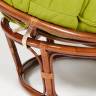 Кресло PAPASAN/ПАПАСАН 23/01 W  /с подушкой/ диаметр подушки 125 см, 115х101х104 см, Pecan (орех), флок Олива, 23