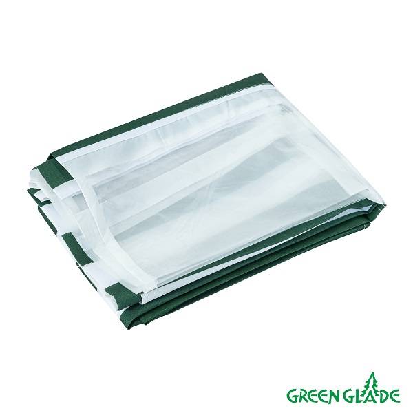 Стенка для садового тента Green Glade 4110 1,95х2,95м полиэстер с окном зеленая (20)