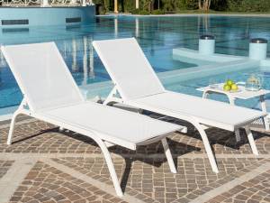 Шезлонг-лежак металлический Style 1970х620х400 мм